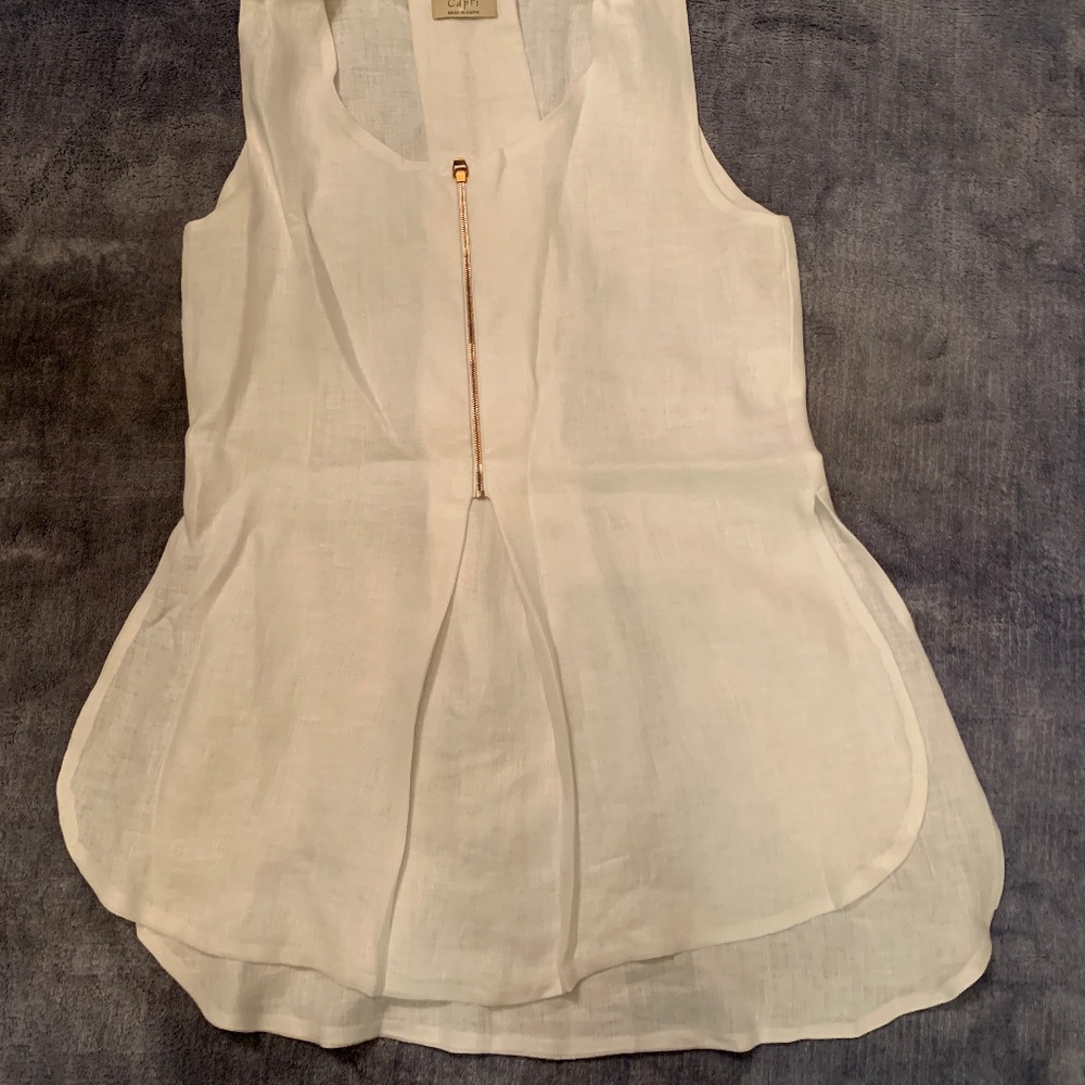White Linen Top